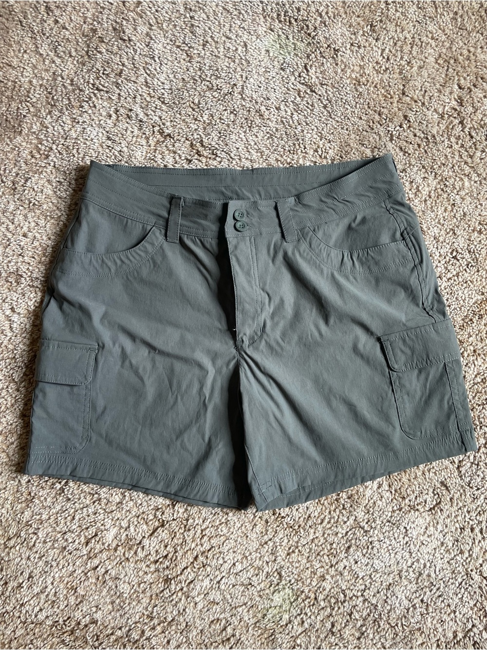 Eddie Bauer Summer Trail Short Women’s Size 10 Green Cargo Hiking Gorp Outdoor